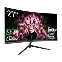 Gawfolk 27 inch Curved Monitor 100hz, PC White Computer Gaming Monitor ...