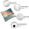 thumbnail image 6 of nygtbtfer  Modern Tropical Pillow Set of 2Palm Leaves Decorative Pillows Case Soft Velvet Tropical Decoration for Patio Garden Bed Home Decor White, 6 of 7