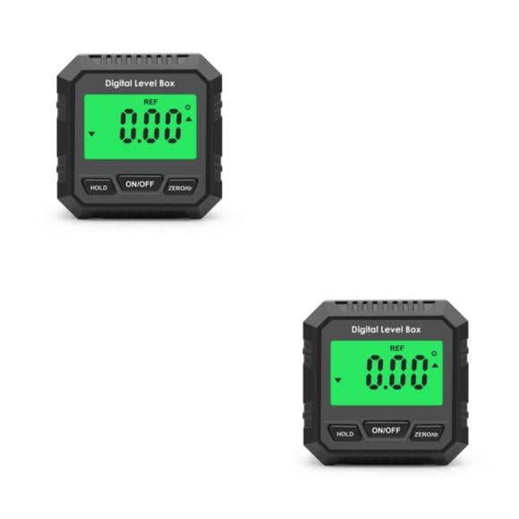 Scienceny Transportador de caja de nivel digital Medidor de niveles LCD de 490 ° Mini medidores de bisel con retroiluminación de base Type1 NO1