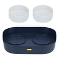 thumbnail image 2 of Cat And Dog Double Bowl, Large Capacity Anti Overturning Removable Feeding Bowl  For Pet Blue, 2 of 8