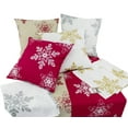 thumbnail image 6 of Holiday Nivalis Collection Snowflake Design Christmas Decorative Throw Pillow Case - 3 Colors (Silver, 18"x18" Pillow Case), 6 of 6
