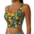 thumbnail image 2 of Xecao Fresh Orange for Sports Bra with Removable Pads, Crop Tank Top Design, Women's Longline Sports Bra - Non-Wired - X-Large, 2 of 9