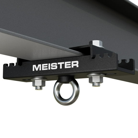 Meister Beam Clamp Hanger Mount for Boxing & MMA Heavy Bags, Suspension Straps & Ceiling Fixtures - Black - 3.5" - 5.5"