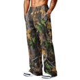 thumbnail image 6 of Dwelliawo Joggers for Men Open Bottom Autumn Camo Straight Leg Baggy Sweatpants Drawstring Cotton Yoga Sweat Pants Winter High Waisted Wide Leg Trousers Coffee XL, 6 of 6