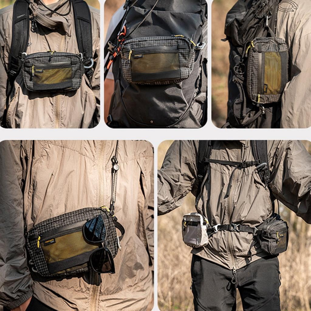 Yihuala Sport Waist Pack for Men Women, Multifunctional Chest Bag with Phone Storage, Belt Bag for Running Cycling