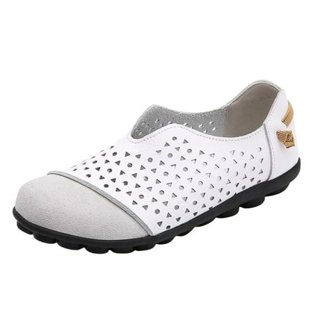

BELLZELY Womens Shoes Wide Width Clearance Women s Casual Fashion Hollow Breathable Sandals Non-Slip Soft Tendon Sole Shoes