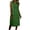 Green, variant on Dresses for Women Short Sleeve Midi A-Line Dress Casual Solid Color Loose Linen Round Neck Shirt Dress