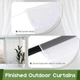 thumbnail image 4 of Bcylexb Sheer Curtains for Outdoor, 78"x90" Large Breathable Rod Pocket Light Filtering Curtain Panels for Patio Gazebo Pergola Porch Deck, 4 of 7