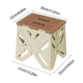 thumbnail image 3 of Plastic Folding Step Stool for Kids and Adults | Heavy Duty Non-Slip Portable Stool for Home Kitchen Camping Outdoor Use | Compact Foldable Stool with Handle for Reaching High Shelves And, 3 of 6