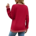 thumbnail image 5 of Fantaslook Color Block Sweatshirts for Women Crewneck Long Sleeve Shirts Fashion Tops Pullover Sweatshirts Fall Outfits, 5 of 9