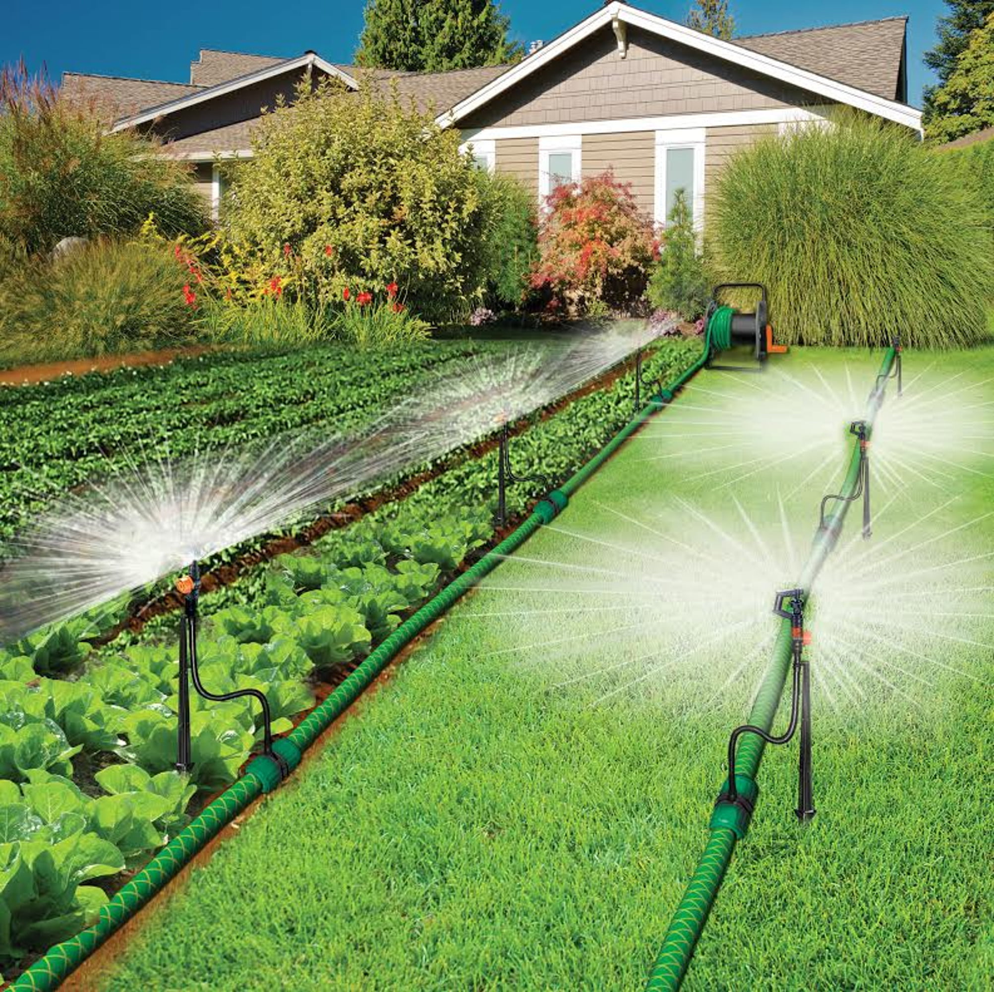 131FT Automatic Irrigation System Hose Drip Sprinklers Garden Lawn Watering  K 