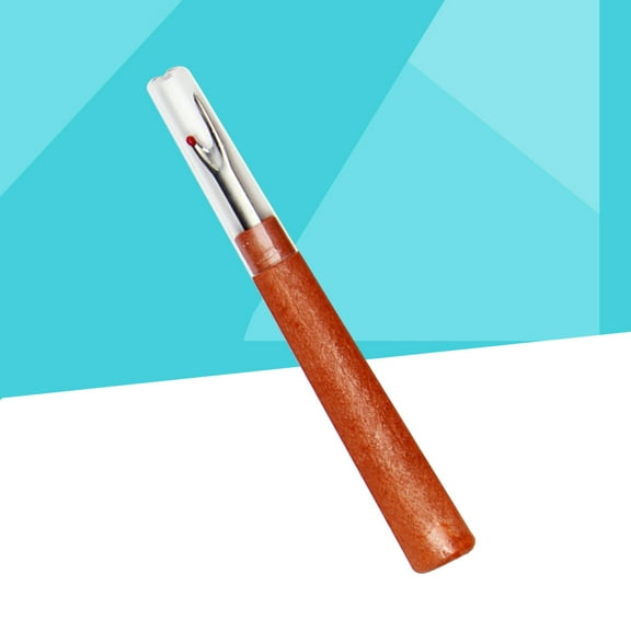 HEMOTON Brown Seam Ripper with Metal and Wood Construction for Removing Seams and Hems Safely Protecting Fabric