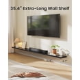thumbnail image 3 of Floating Wall Shelves with Hidden Brackets, Wall Mounted Shelves for Living Room, Bedroom, Bathroom, Kitchen & Home Office Organization, Black, 22 lbs Load Capacity, Modern Decorative Shelving, 3 of 16