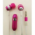 thumbnail image 2 of Super Bass Noise-Isolation Metal 3.5mm Stereo Earbuds/ Headset/ Handsfree for LG Q Stylo 4, Q Stylus, V35 ThinQ, Q7, Q7+, Q7?, K30, G7 ThinQ (Hot Pink) - w/ Mic, 2 of 3