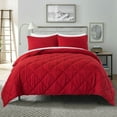 thumbnail image 1 of JML 3 Pieces Red Queen Comforter Set, Soft Microfiber Bedding Set With 1 Comforter and 2 Pillow Cases Suit for All Seasons, 1 of 8