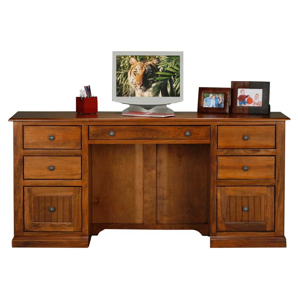 Coastal Customizable Double Pedestal Desk