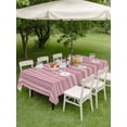 thumbnail image 3 of Outdoor Tablecloth with Umbrella Hole & Zipper, Pink Striped Rectangle Tablecloth 54x80 Inch, Farmhouse Stripes Modern Vintage Patio Table Cover Waterproof Table Cloth for Picnic/Party, 3 of 7