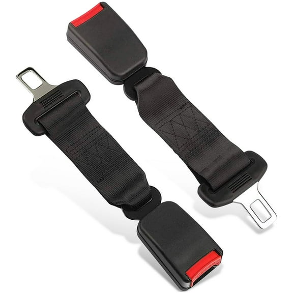 OFFCURVE Universal 9-Inch Regular Car Seat Belt Extender with Original Belt Extension Buckle, 2 Piece