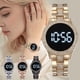 thumbnail image 2 of Reloj electrónico LED resistente al agua con doble fila de diamantes para hombres y mujeres, reloj de disco grande para traje de hombre europeo y americano, 2 of 6