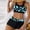 Black, variant on Fatuov Summer Womens Bikinis Sets Plus Size Swimsuits Beach Swimwear Hawaiian Print High Waisted Bikinis Two-Piece Swimsuit Sets Black