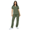 thumbnail image 3 of Monarch Uniforms Scrub Sets in Regular and Petite Stretchy Scrubs for Women Set of Scrub Top and Scrub pants, 3 of 3