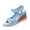 Blue, variant on UDAUDU Sandals for Women Low Block Chunky Heels Open Toe Ankle Strap Heel Fashion Party Dress Pump Shoes Slip On Strappy Buckle Heeled Sandals Blue US 8