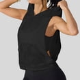 thumbnail image 5 of Mifsaly Womens Mesh Workout Tank Tops Sleeveless Hooded Gym Shirts Deep Side Open Athletic Tops Lightweight Breathable Outdoor Running Cover Up XL, 5 of 8