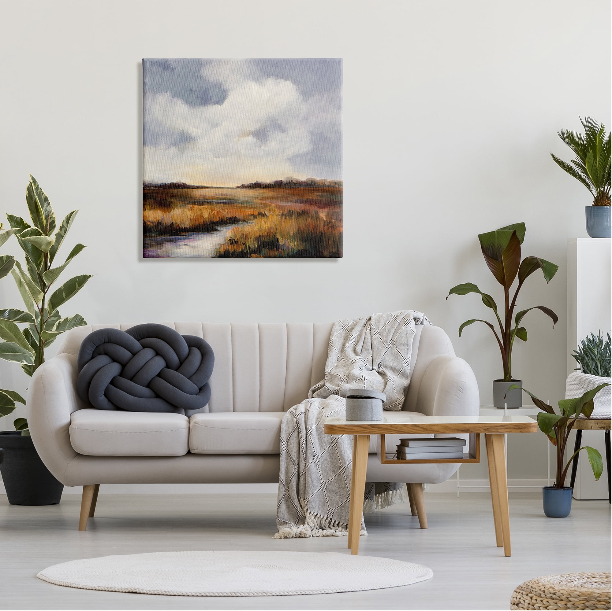 Stupell Industries Traditional Country Landscape Landscape Painting Gallery Wrapped Canvas Art Print Wall Art, 30 x 30