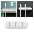 thumbnail image 4 of Organizador de clips para cables Mini soportes para ordenar cables Ganchos adhesivos Soporte para cables de alambre para oficina en hogar 3 agujeros Yotijar Clips de soporte de cable de escritorio, 4 of 10