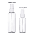 thumbnail image 2 of 8 X Botella de spray 100Ml Atomizador transparente Botella de spray de niebla fina vacía Atomizador de perfume recargable Botellas de atomizador portátil con 2 embudos, 1 etiqueta Ormromra LN-1722, 2 of 7