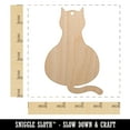 thumbnail image 2 of Cat Sitting Back Solid Wood Holiday Christmas Tree Ornament Unfinished DIY Pre-Drilled Craft, 2 of 7