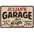 thumbnail image 1 of JULIAN'S Garage Man Cave Metal Sign Decor 8x12 108120014279, 1 of 1