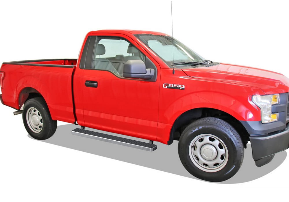APS Running Boards 5 inches Compatible with Ford F150 2015-2025 Regular Cab & F-250 F-350 Super Duty 2017-2025 Stainless Steel (Nerf Bars Side Steps Side Bars)
