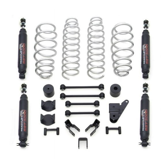 ReadyLift Suspension 07-16 Jeep Wrangler JK 4.0in Sprg Kit w/SST 3000 Shocks Fits select: 2008,2015-2017 JEEP WRANGLER UNLIMITED
