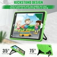 thumbnail image 6 of ELEHOLD Kids Friendly Case for iPad 6th/5th Gen Pro 9.7 iPad Air 2 Case, Heavy Duty Shockproof Rugged Protective Case with Foldable Kickstand for Kids Boys Children for iPad 9.7 inch Case,Green+Black, 6 of 9