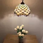 Tiffany Pendant Lights Beige Stained Glass 12-Light LED Bulb Included Fixture