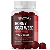 Havasu Nutrition Horny Goat Weed Dietary Supplement with Vitamin B12 | Daily Wellness Gummies | 60 Count
