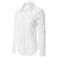 thumbnail image 3 of Made by Olivia Women's Plain Long Sleeve Button Down Shirts Formal Work Dress Blouses Tops, 3 of 7
