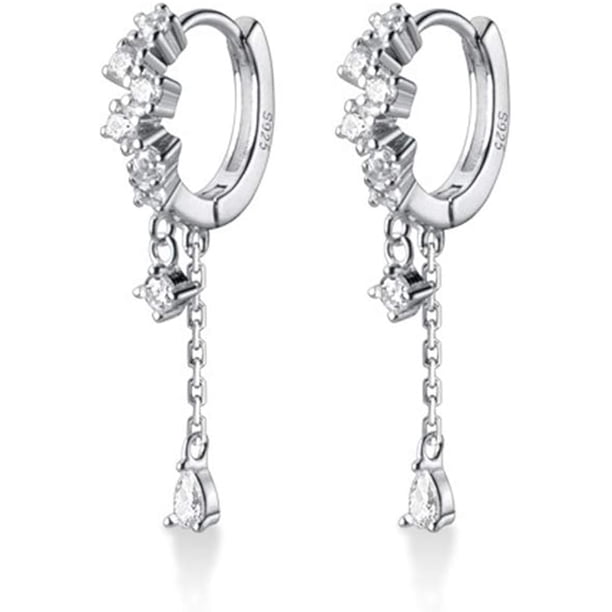 Pendientes De Plata Con Circonitas