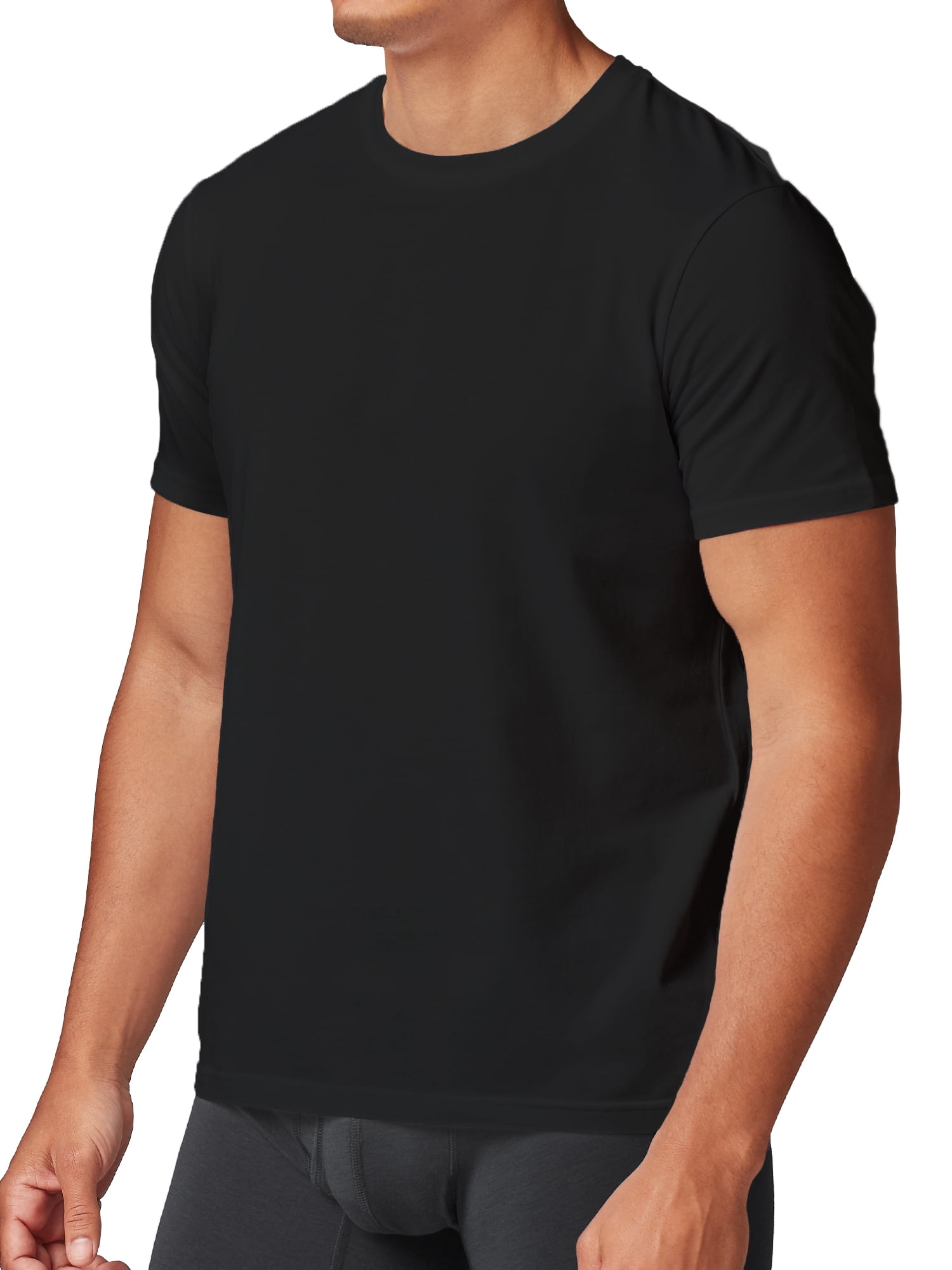 Wrangler Crew Neck Cotton Stretch Soft Undershirts for Men, 6-Pack (S-3XL)