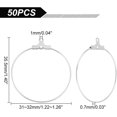 thumbnail image 3 of 50pcs 304 Stainless Steel Hoop Earring Findings Round Beading Hoop Earring Rings Stainless Steel Color Earring Ring for DIY and Jewelry Making Hole 1mm, 3 of 5