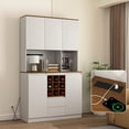 thumbnail image 5 of Kepooman Farmhouse Coffee Bar Cabinet ,68.89'' Kitchen Buffet Cabinet with Storage, Liquor Cabinet for Home & Dining Room, 5 of 17