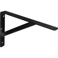 Knape & Vogt 208 Series 20 In. Black Super Duty L-Bracket 208 BLK 500
