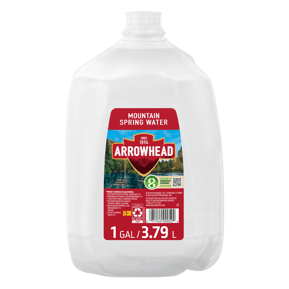 Arrowhead Spring Water, 1 gal, Single Plastic Jug