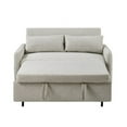 thumbnail image 6 of Leumius 2 Seat Sofa Couch with Pull Out Sleep Sofa Bed, Modern Loveseats with USB Ports, Beige, 6 of 6
