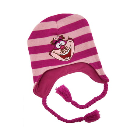 Girl Pink Stripes Peruvian Beanie Kid Disney Alice & Wonderland- Cheshire Cat
