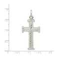 thumbnail image 2 of Sterling Silver Diamond -Cut Cross Pendant, 2 of 4