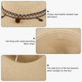 thumbnail image 5 of COOPLUS Womens Summer Straw Hat Wide Brim Foldable Panama Sun Protection Hat for Women, 5 of 6