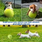 Toorise 4pcs Pet Toy,9.5 bigdogball Rubber Kelly Big Giant Tennis Ball, Thicker Durable Mega Jumbo Dog Play Supplies Fun Thrower Chucker Training,Pet Instincts Interact Fetch Balls (No Air Pump)