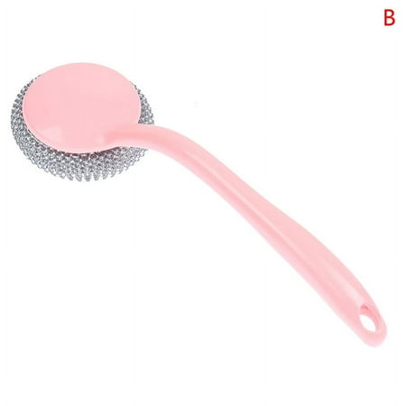 

Ustorage Wire Ball Brush With Handle Pan Cleaning Brush Dish Handle Washing Brush